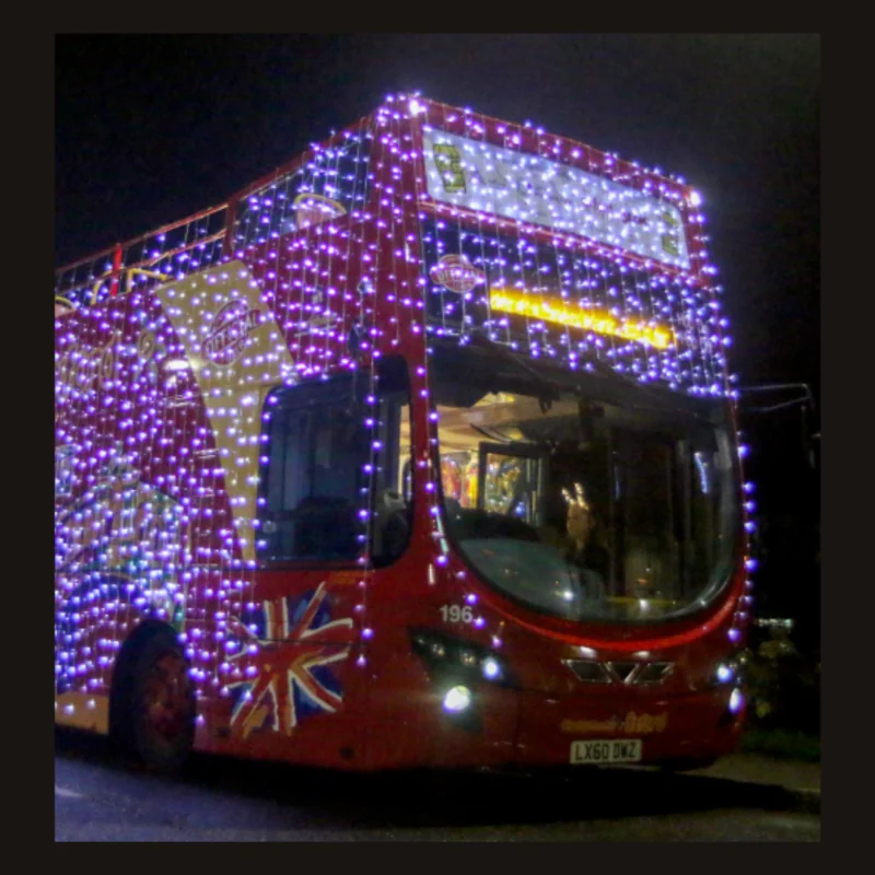 Christmas Light Bus